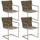 Artikelbild 1 für Garden Pleasure Gartenstühle mit Armlehnen SIENNA taupe, 4 St., Artikelnummer 135182