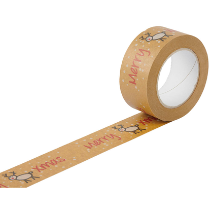 Artikelbild für WIHEDÜ Packband Ökopack Motivdruck X-Mas braun 50,0 mm x 25,0 m 1 Rolle, Artikelnummer 635512