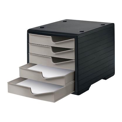 Artikelbild 2 für styro Schubladenbox styroswingbox taupe 275-8430.7591, DIN A4 mit 5 Schubladen, 1 St., Artikelnummer 821787