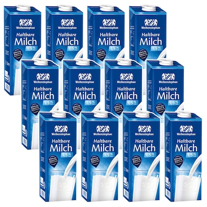 Artikelbild für Weihenstephan Milch 1,5 % 12x 1,0 l, Artikelnummer 509131
