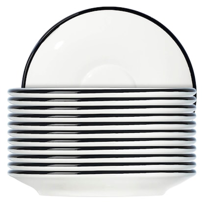 Artikelbild für ID Fine Untertassen Espresso Modest Black Lona weiß Ø 12,0 cm, 12 St., Artikelnummer 633846