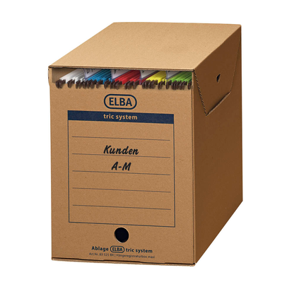 Artikelbild 2 für ELBA Archivboxen tric system braun 24,0 x 34,1 x 31,5 cm, 6 St., Artikelnummer 748640