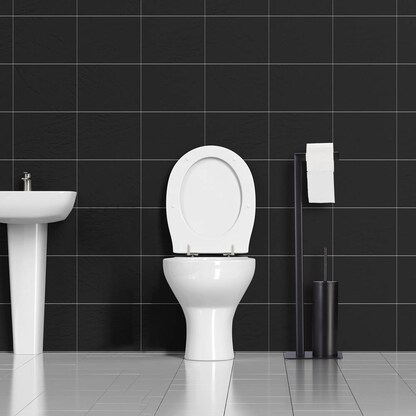 Artikelbild 9 für relaxdays WC-Garnitur schwarz Metall, 1 St., Artikelnummer 361762