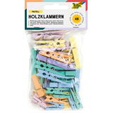 Artikelbild 1 für folia Holzklammern mehrfarbig pastell, 48 St., Artikelnummer 479415