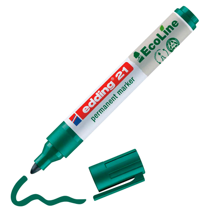 Artikelbild 2 für edding 21 EcoLine Permanentmarker grün 1,5 - 3,0 mm, 10 St., Artikelnummer 284950