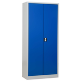 Artikelbild 1 für Gürkan Stahlschrank 100050 lichtgrau, enzianblau 4 Fachböden 80,0 x 38,0 x 180,0 cm, aufgebaut, 1 St., Artikelnummer 559993