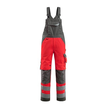 Artikelbild für MASCOT® unisex Warnschutz-Latzhose Newcastle rot, dunkelanthrazit Größe 102, Artikelnummer 761325