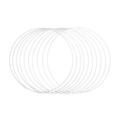 Artikelbild für Rayher Metallringe-Set beschichtet weiß Ø 20,0 cm, 10 St., Artikelnummer 356521