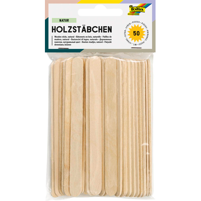 Artikelbild für folia Bastelholz natur Holzstäbchen, 50 St., Artikelnummer 479422