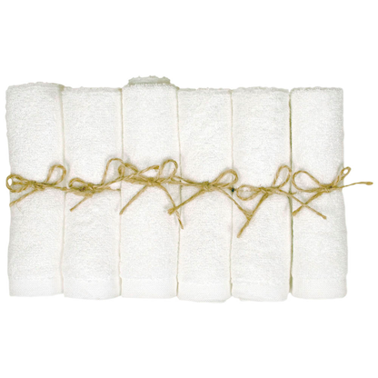 Artikelbild 2 für pandoo Waschlappen Bambus weiß 25,0 x 25,0 cm, 6 St., Artikelnummer 933186