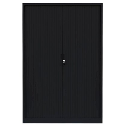 Artikelbild 2 für LÜLLMANN Schiebetürenschrank, 555169 tiefschwarz 4 Fachböden 120,0 x 45,7 x 195,0 cm, Artikelnummer 183519