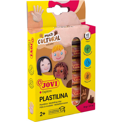 Artikelbild für JOVI Knete PLASTILINA farbsortiert, 6 Farben je 15,0 g, Artikelnummer 321819