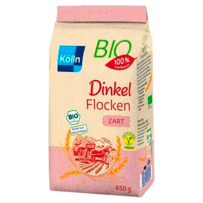 Artikelbild für Kölln Bio Dinkel Flocken ZART 450 g, 1 St., Artikelnummer 755056