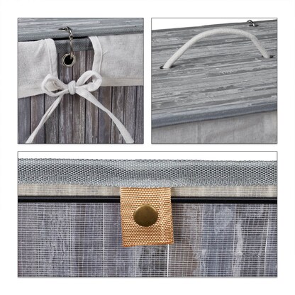 Artikelbild 3 für relaxdays Wäschekorb grau, 1 St., Artikelnummer 393302