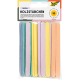 Artikelbild 1 für folia Bastelholz mehrfarbig Holzstäbchen, 50 St., Artikelnummer 479537