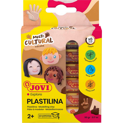 Artikelbild 4 für JOVI Knete PLASTILINA farbsortiert, 6 Farben je 15,0 g, Artikelnummer 321819