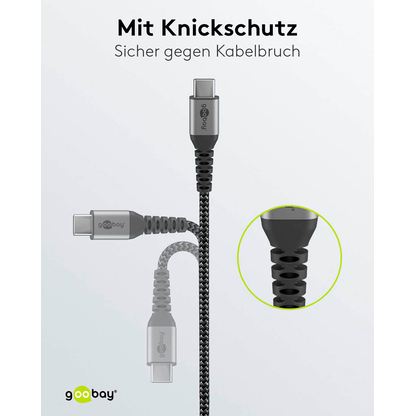 Artikelbild 7 für goobay Ladekabel mit Adapter schwarz, Kabellänge: 1,0 m, 65 Watt, Artikelnummer 345274