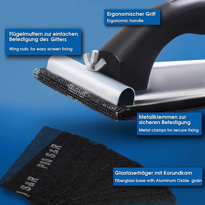 Artikelbild 6 für S&R Schleifblatt-Set 30x Schleifpapier (je 10 x P80 / P120 / P220) - 280 x 93mm, Handschleifblock: 240 x 80 mm, Artikelnummer 390429