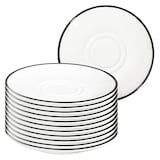 Artikelbild 1 für ID Fine Untertassen Modest Black Lona weiß Ø 16,0 cm, 12 St., Artikelnummer 634039