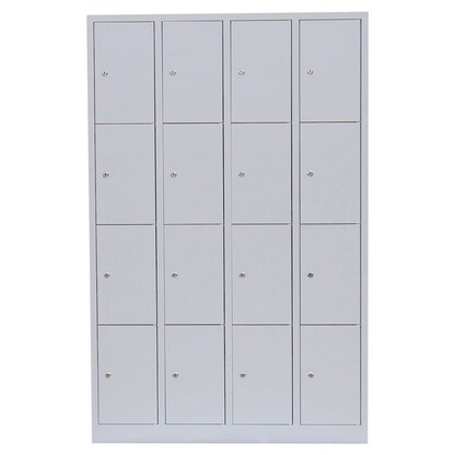 Artikelbild 2 für LÜLLMANN Schließfachschrank lichtgrau 520440, 16 Schließfächer 117,0 x 50,0 x 180,0 cm, Artikelnummer 831077