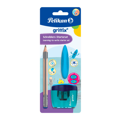 Artikelbild für Pelikan griffix® Starter Bleistift-Set B silber mit Radierer, 1 Set, Artikelnummer 274679