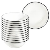 Artikelbild 1 für ID Fine Schalen Modest Black Lona weiß Ø 20,0 cm, 12 St., Artikelnummer 634327