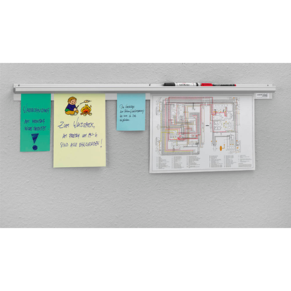Artikelbild für Catch-ball Infoboard Klemmleiste 100,0 cm silber selbstklebend, Wandmontage, 1 St., Artikelnummer 595462