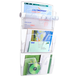 Artikelbild 1 für cep Wandprospekthalter transparent DIN A4 3 Fächern 36,0 x 12,2 x 75,0 cm, 1 St., Artikelnummer 350017
