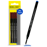 Artikelbild 1 für ONLINE® Rollerball-Minen Gelschreiberminen blau 0,7 mm 4 St., Artikelnummer 238356