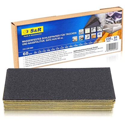 Artikelbild für S&R Schleifblatt-Set 60 St., Artikelnummer 390516