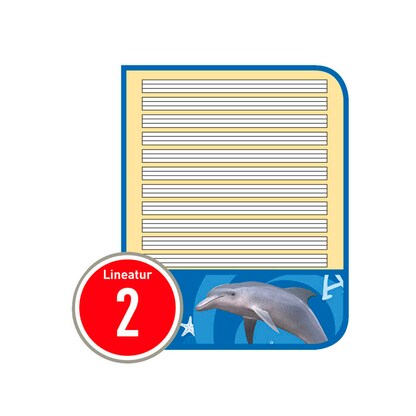 Artikelbild 5 für herlitz Schulheft Delfin x.book Lineatur 2 2. Schuljahr liniert A5 ohne Rand, 16 Blatt, 1 St., Artikelnummer 801759