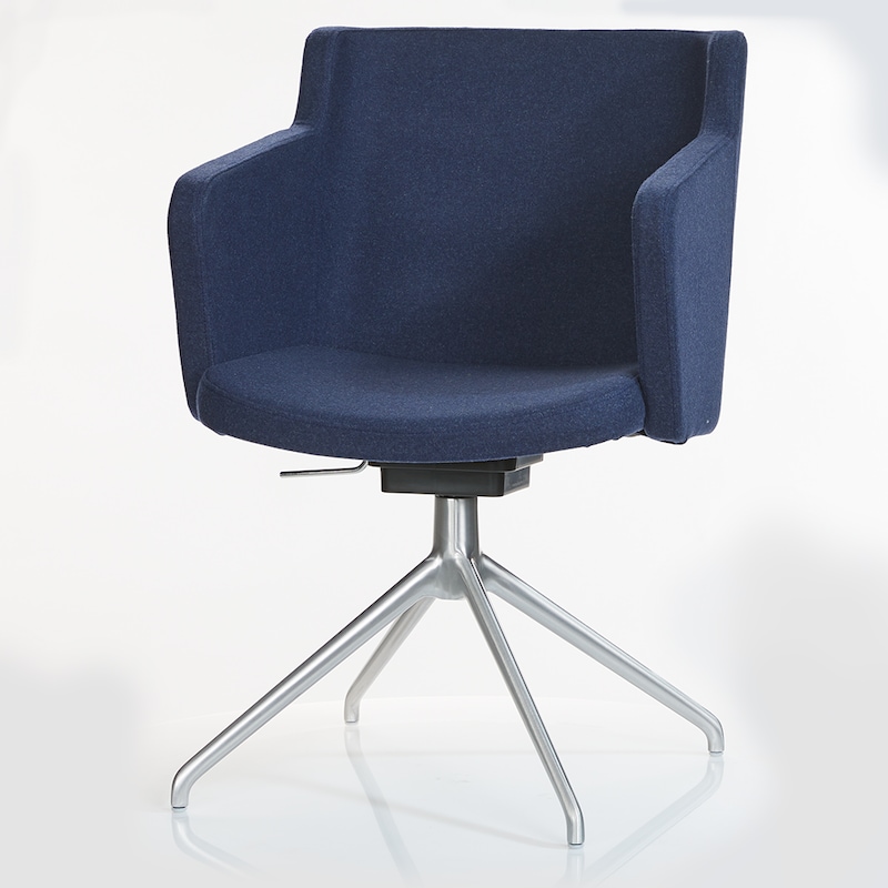 360-Grad-Artikelbild für Topstar Besuchersessel SFH 1.0 dunkelblau edelstahl, Optik matt Stoff 58,0 x 66,0 x 87,0 - 90,0 cm, 1 St., Artikelnummer 593323