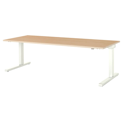 Artikelbild für mauser varitos.c elektrisch höhenverstellbarer Schreibtisch ahorn, weiß rechteckig, C-Fuß-Gestell weiß 200,0 x 80,0 cm, Artikelnummer 272892