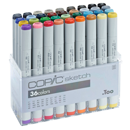 Artikelbild für COPIC® Sketch Layoutmarker-Set farbsortiert 1,0 + 6,0 mm, 36 St., Artikelnummer 716579