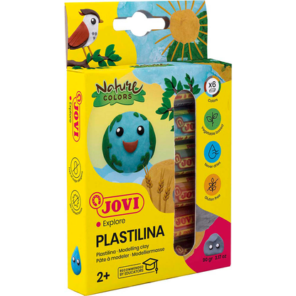Artikelbild für JOVI Knete PLASTILINA farbsortiert, 6 Farben je 15,0 g, Artikelnummer 321826