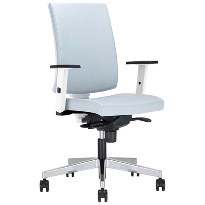Artikelbild für Nowy Styl Bürostuhl Navigo Stoff grau, Gestell weiß, Artikelnummer 743894
