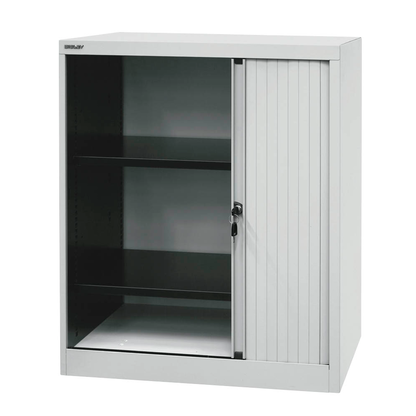 Artikelbild 5 für BISLEY Rollladenschrank lichtgrau 2 Fachböden 80,0 x 43,0 x 103,0 cm, Artikelnummer 923888