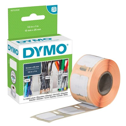 Artikelbild für DYMO Etikettenrolle für Etikettendrucker S0722530 weiß, 13,0 x 25,0 mm, 1 x 1.000 Etiketten, Artikelnummer 741041