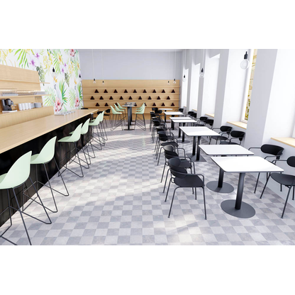 Artikelbild 3 für meet powered by PAPERFLOW MEZZO Bistrotisch quadratisch MDF-Platte weiß 80,0 x 80,0 x 75,0 cm, 1 St., Artikelnummer 300481