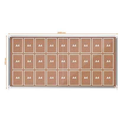 Artikelbild 7 für nobo Schaukasten silber 27x DIN A4 200,0 x 6,3 x 97,0 cm, 1 St., Artikelnummer 311393