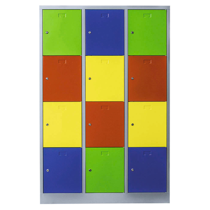 Artikelbild 3 für ClassiX Schließfachschrank lichtgrau, bunt X-523432, 12 Schließfächer 118,5 x 50,0 x 180,0 cm, Artikelnummer 831375