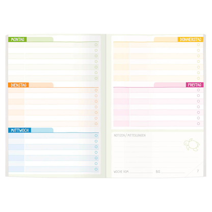 Artikelbild 3 für Häfft® Verlag Hausaufgabenheft Farbenfroh Delfine liniert DIN A5 ohne Rand, 96 Blatt, 1 St., Artikelnummer 370649