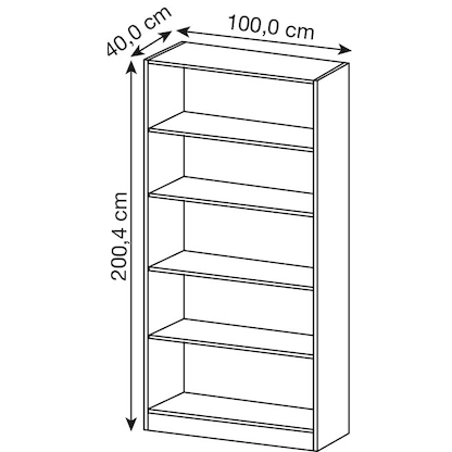 Artikelbild 2 für HAMMERBACHER Aktenregal 6400 ahorn 100,0 x 40,0 x 200,4 cm, 1 St., Artikelnummer 859456