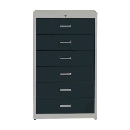 Artikelbild 5 für mauser client entry Karteischrank alu, anthrazitgrau 6 Schubladen 80,0 x 60,0 x 135,0 cm, 1 St., Artikelnummer 259414