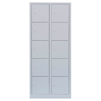 Artikelbild 2 für LÜLLMANN Schließfachschrank lichtgrau 523520, 10 Schließfächer 80,0 x 50,0 x 180,0 cm, Artikelnummer 831382
