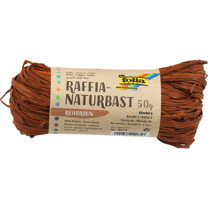 Artikelbild für folia Naturbast matt rehbraun 0,5 mm x 50,0 g, Artikelnummer 963151