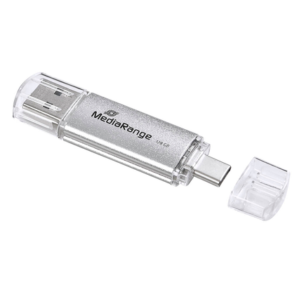Artikelbild für MediaRange USB-Stick silber 128 GB, 1 St., Artikelnummer 881783