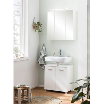 Artikelbild 4 für MÖBELPARTNER Spiegelschrank Dorina 125523 weiß glanz 70,0 x 16,0 x 75,7 cm, Artikelnummer 672883