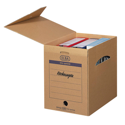 Artikelbild für ELBA Archivboxen tric system braun 24,0 x 34,1 x 31,5 cm, 6 St., Artikelnummer 753707