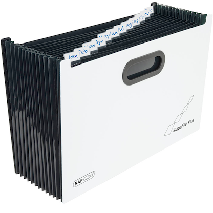 Artikelbild für RAPESCO® Fächermappe Supafile Plus 13 Fächer weiß, 1 St., Artikelnummer 375622